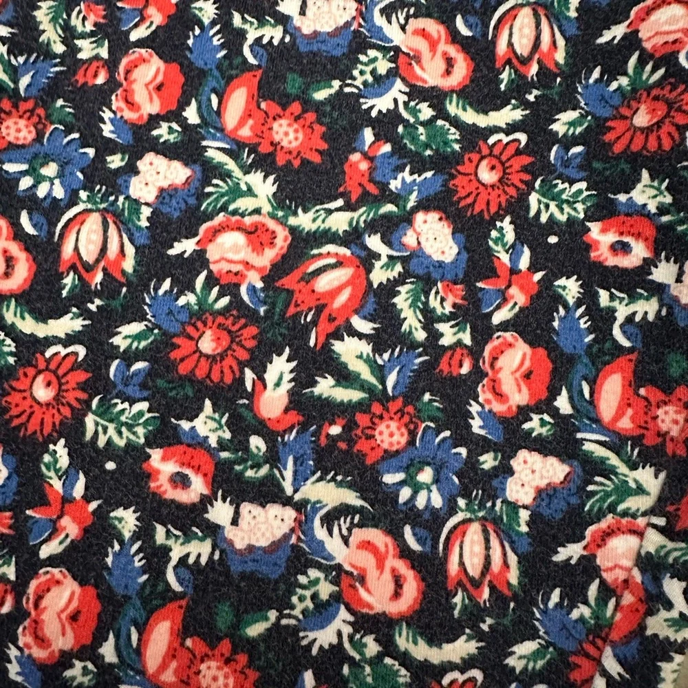 Old Navy Floral Long Leggings in Blue Floral Size Large 10 12